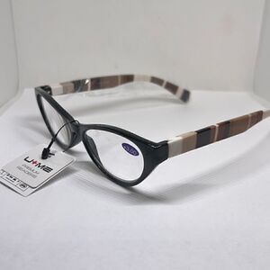 Plaid Cat Eye Women’s Reading Glasses +3.00